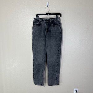 Good American Good Icon BLack Loose Fit Straight Leg Jeans Size 4/27